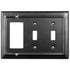 Architectural Combo Toggle / Rocker Light Switch Wall Plate - Black